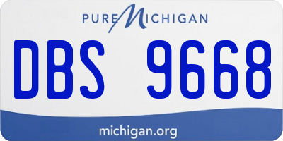 MI license plate DBS9668