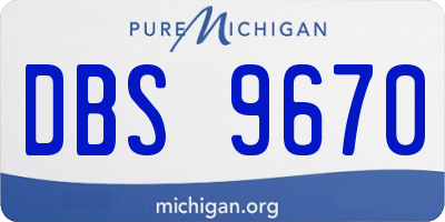 MI license plate DBS9670