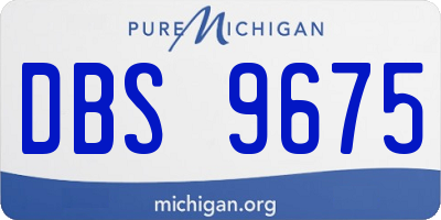 MI license plate DBS9675