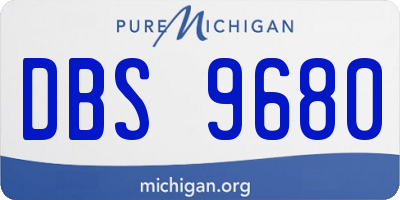 MI license plate DBS9680