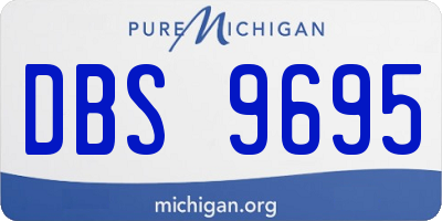 MI license plate DBS9695