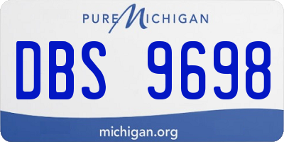 MI license plate DBS9698