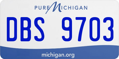 MI license plate DBS9703
