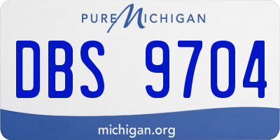 MI license plate DBS9704