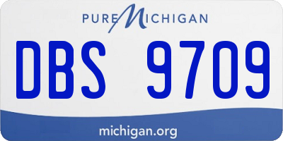 MI license plate DBS9709