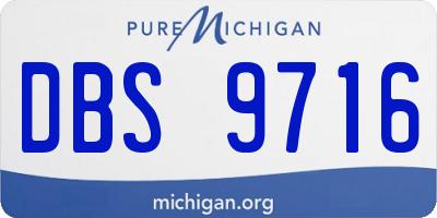 MI license plate DBS9716