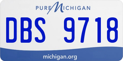 MI license plate DBS9718