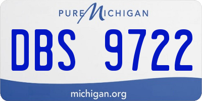 MI license plate DBS9722