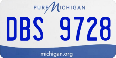 MI license plate DBS9728