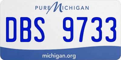MI license plate DBS9733