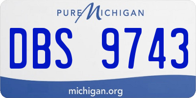MI license plate DBS9743