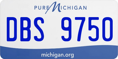 MI license plate DBS9750