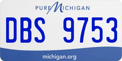 MI license plate DBS9753