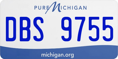 MI license plate DBS9755
