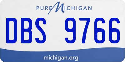 MI license plate DBS9766