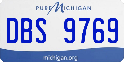 MI license plate DBS9769