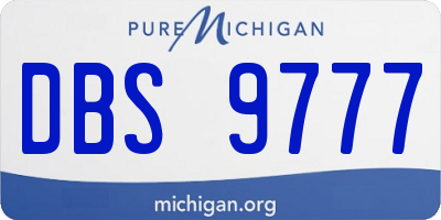 MI license plate DBS9777