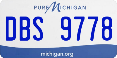 MI license plate DBS9778