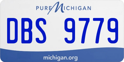 MI license plate DBS9779