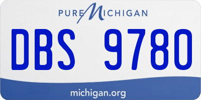 MI license plate DBS9780