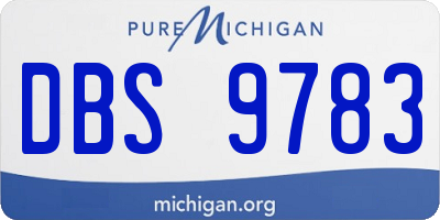 MI license plate DBS9783