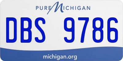 MI license plate DBS9786