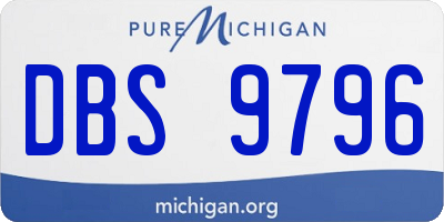 MI license plate DBS9796