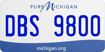 MI license plate DBS9800