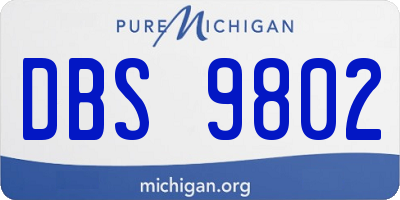MI license plate DBS9802