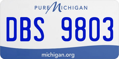MI license plate DBS9803