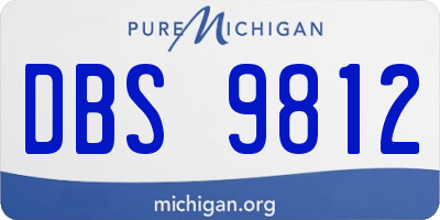 MI license plate DBS9812