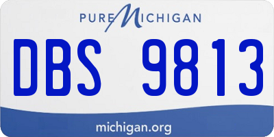MI license plate DBS9813