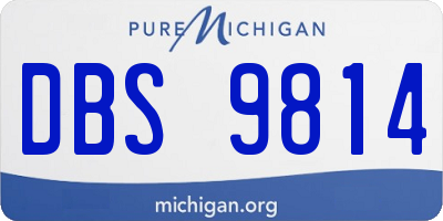 MI license plate DBS9814