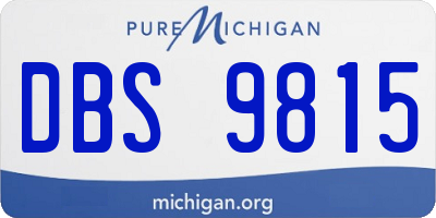 MI license plate DBS9815