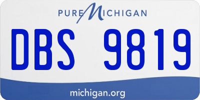 MI license plate DBS9819