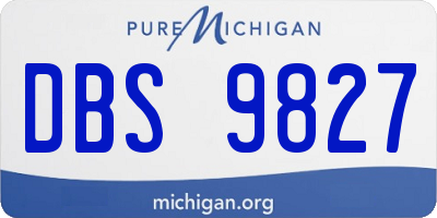 MI license plate DBS9827