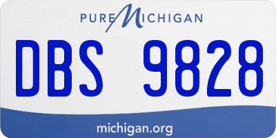 MI license plate DBS9828