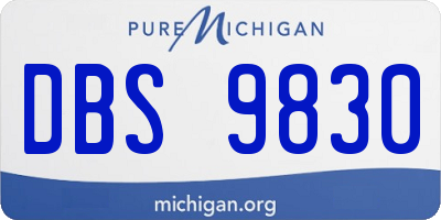 MI license plate DBS9830