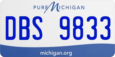 MI license plate DBS9833