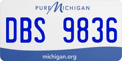 MI license plate DBS9836