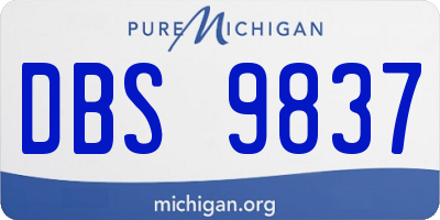 MI license plate DBS9837