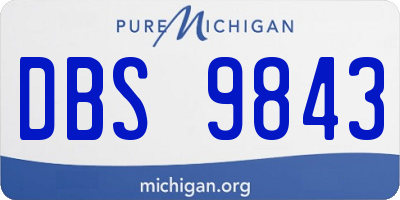 MI license plate DBS9843