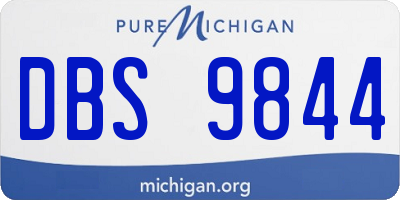 MI license plate DBS9844