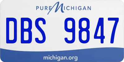 MI license plate DBS9847