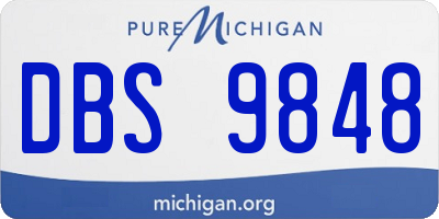MI license plate DBS9848