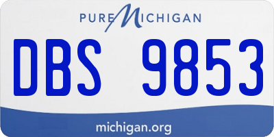 MI license plate DBS9853
