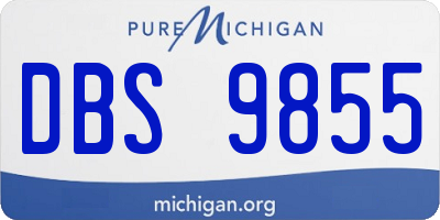MI license plate DBS9855