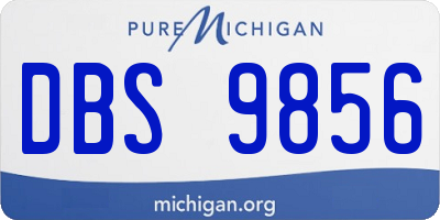 MI license plate DBS9856
