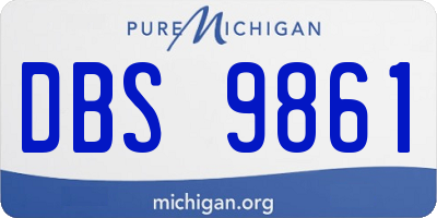 MI license plate DBS9861