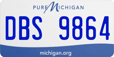 MI license plate DBS9864